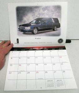 1998 Cadillac Calendar Features Funeral Profession Vehicles Original