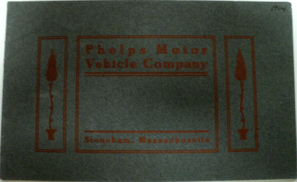 1904 Phelps Motor Vehicle Company Dealer Sales Brochure Original Rare