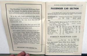 1962 Branham Automobile Reference Book - September Supplement