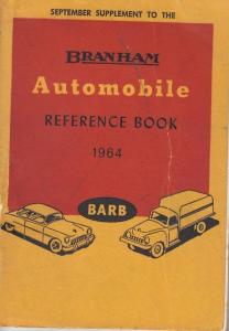 1964 Branham Automobile Reference Book - September Supplement