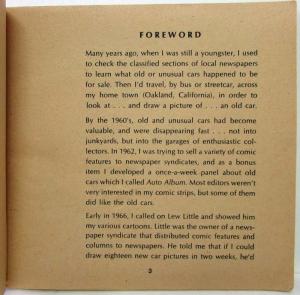 1971 Tad Burness Auto Album 5th Printing Locomobile Overland Studebaker Auburn