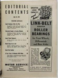 Motor Service Magazine July 15 1941 - For Auto Service Shop Operators
