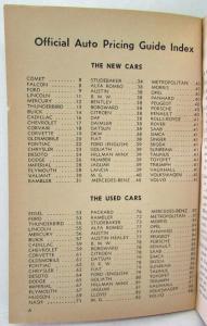 Official Auto Pricing Guide - Summer 1960- Lincoln Thunderbird Desoto Chrysler