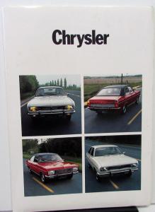 1972 Chrysler Of France Foreign Dealer Sales Portfolio Brochures 160 180 Models