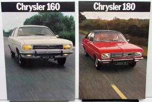 1972 Chrysler Of France Foreign Dealer Sales Portfolio Brochures 160 180 Models