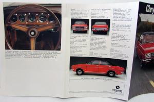 1972 Chrysler Of France Foreign Dealer Sales Portfolio Brochures 160 180 Models