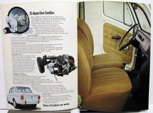 1972 Chrysler Foreign Dealer Simca 1000 Spanish Text Dealer Sale Brochure Espana