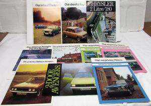 1973 Chrysler Of United Kingdom Dealer Sales Brochure Set Lot Simca Hillman