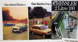 1973 Chrysler Of United Kingdom Dealer Sales Brochure Set Lot Simca Hillman