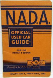 1942 NADA Official Used Car Price Guide - June - DeSoto Nash Hudson Plymouth