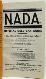 1942 NADA Official Used Car Price Guide - June - DeSoto Nash Hudson Plymouth