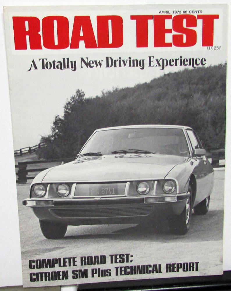 1972 Citroen SM Dealer Sales Brochure Road Test Magazine Article Factory Reprint