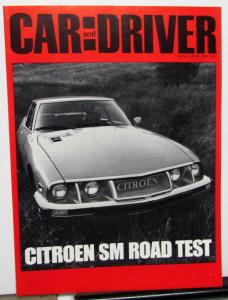 1972 Citroen Dealer Sales Brochure Car & Driver Road Test Of SM Models