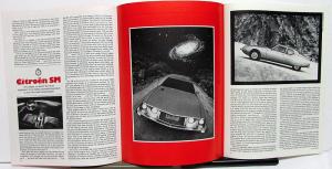1972 Citroen Dealer Sales Brochure Car & Driver Road Test Of SM Models