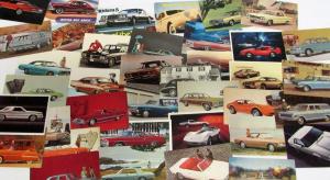 Automotive Postcard Lot - Many Makes Years &Models - Corvette XJ 220 Mustang AMC