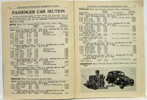 1937 Branham Automobile Reference Book - June Sup Dodge Duesenberg LaSalle