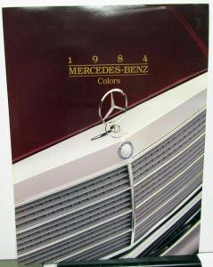 1984 Mercedes-Benz Dealer Color Selector Brochure Interior Exterior Paint Chips