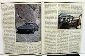 Ferrari 308 GT4 Dealer Sales Brochure AutoWeek Article Reprint Features Orig
