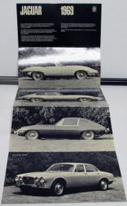 1969 Jaguar Dealer Sales Brochure Folder XK-E Roadster Coupe 2+2 XJ Sedan