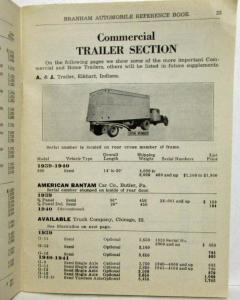 1941 Branham Automobile Reference Book - June Sup Travel Trailer Olds Available