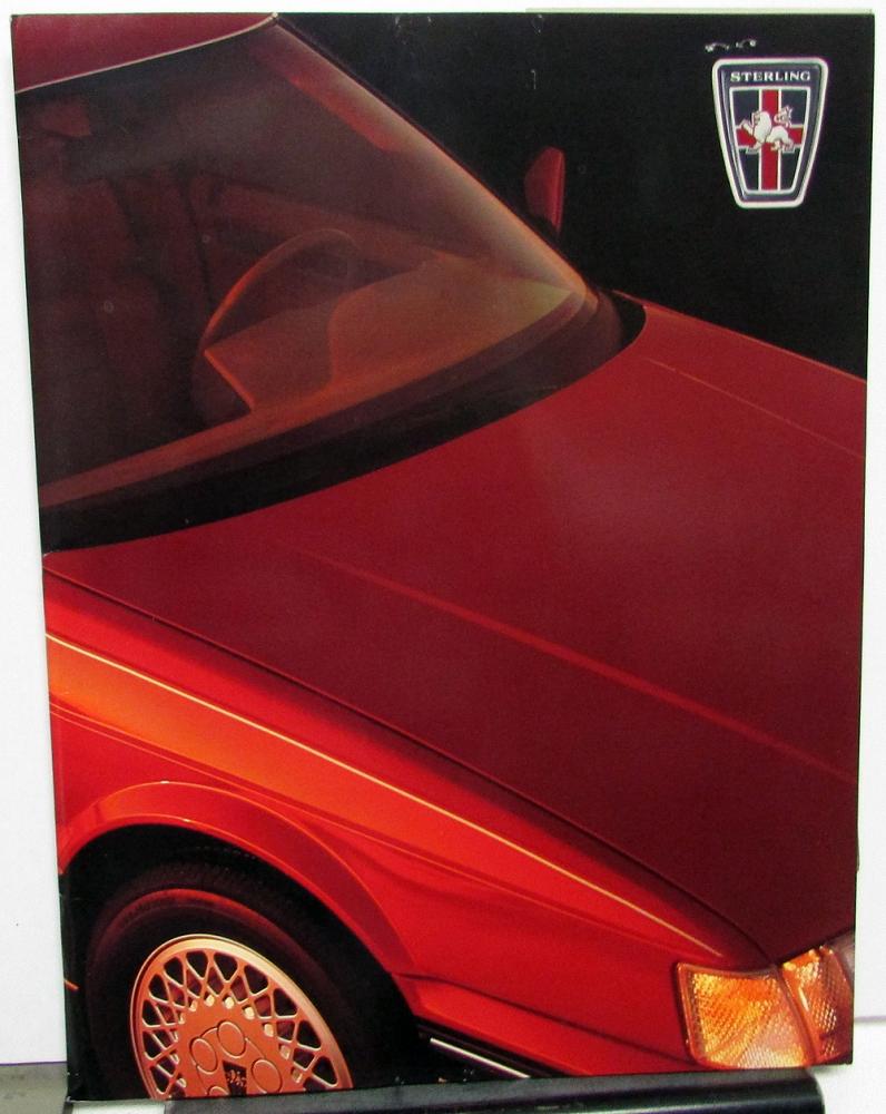 1987 Sterling Dealer Prestige Sales Brochure W/Specifications Color & Upholstery