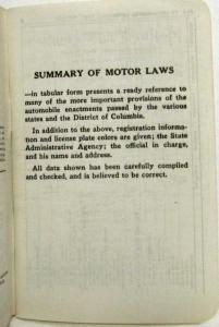 1948 Manual for the Identification of Automobiles License Plates Chevrolet Nash