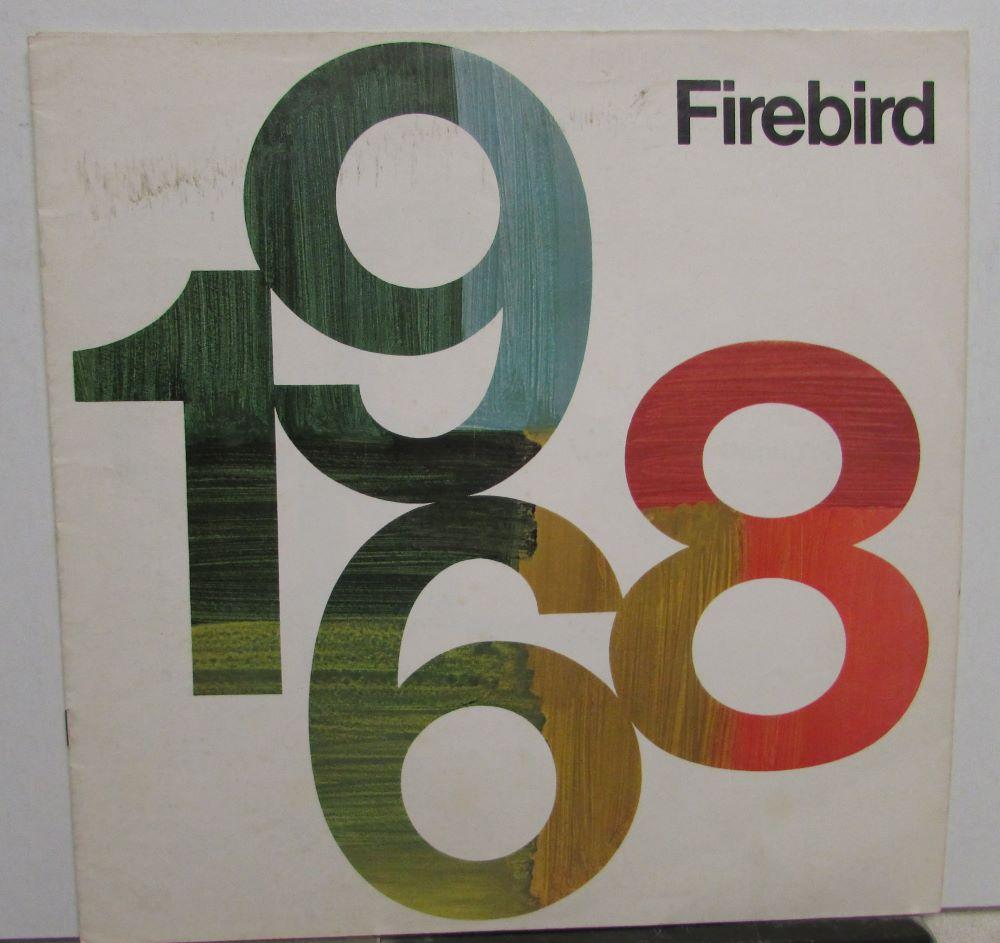 1968 Pontiac Firebird 400 H.O. Sprint 350 Sales Brochure Original XL