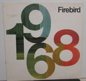 1968 Pontiac Firebird 400 H.O. Sprint 350 Sales Brochure Original XL