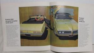 1968 Pontiac Firebird 400 H.O. Sprint 350 Sales Brochure Original XL