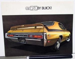 1970 Buick GSX Stage 1 Saturn Yellow Apollo White Dealer Sales Brochure