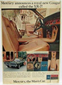1967 Mercury Cougar XR-7 Oversized Postcard