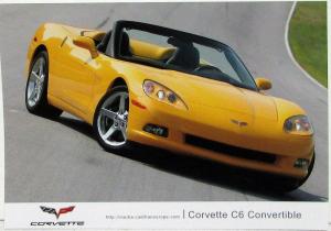 2004 Cadillac Corvette Chevrolet European Press Kit by GM Original Oversized