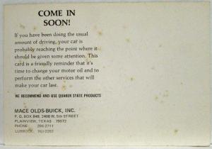 1950 Oldsmobile 88 Holiday Coupe Promo Postcard 1977 Dealership Use
