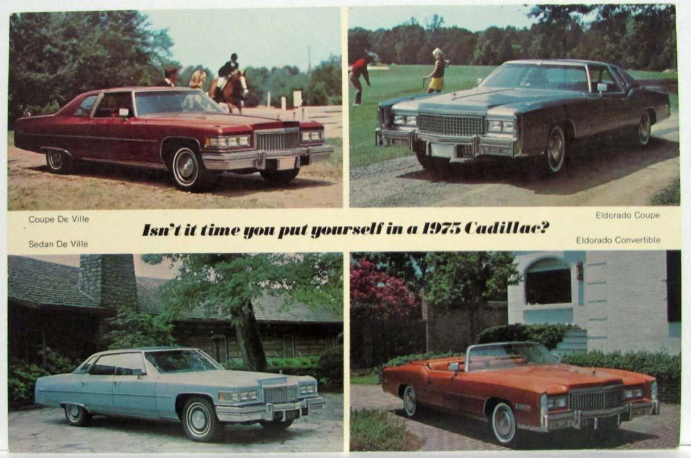 1975 Cadillac Isnt It Time Postcard Set Of 3- DeVille Eldorado