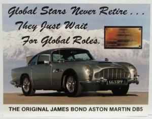 1964 Aston Martin DB5 Prototype Prepared for Future Roles Promo Card -James Bond