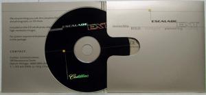 2002 Cadillac Escalade EXT Press Kit Corragated Silver Cover CD Slides Original