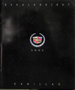 2002 Cadillac Escalade EXT Sales Brochure Oversized Original