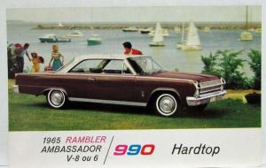 1965 Rambler Postcard Lot American Classic Ambassador - French Text