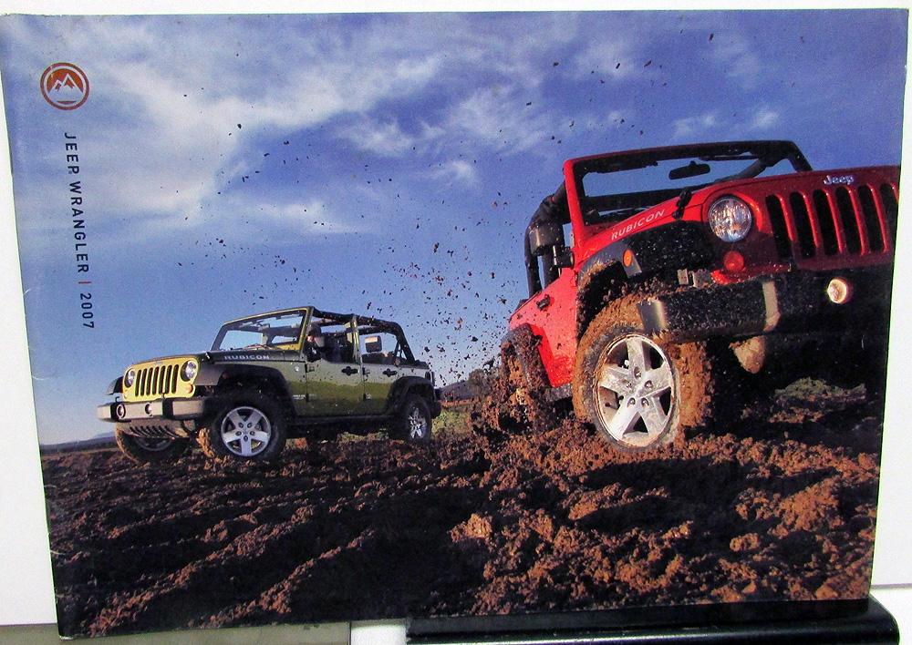 2007 Jeep Wrangler Dealer Prestige Sales Brochure Features Specs Accessories