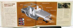 2007 Jeep Wrangler Dealer Prestige Sales Brochure Features Specs Accessories