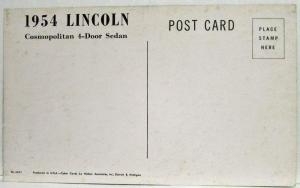 1954 Lincoln Cosmopolitan 4-Door Sedan Postcard