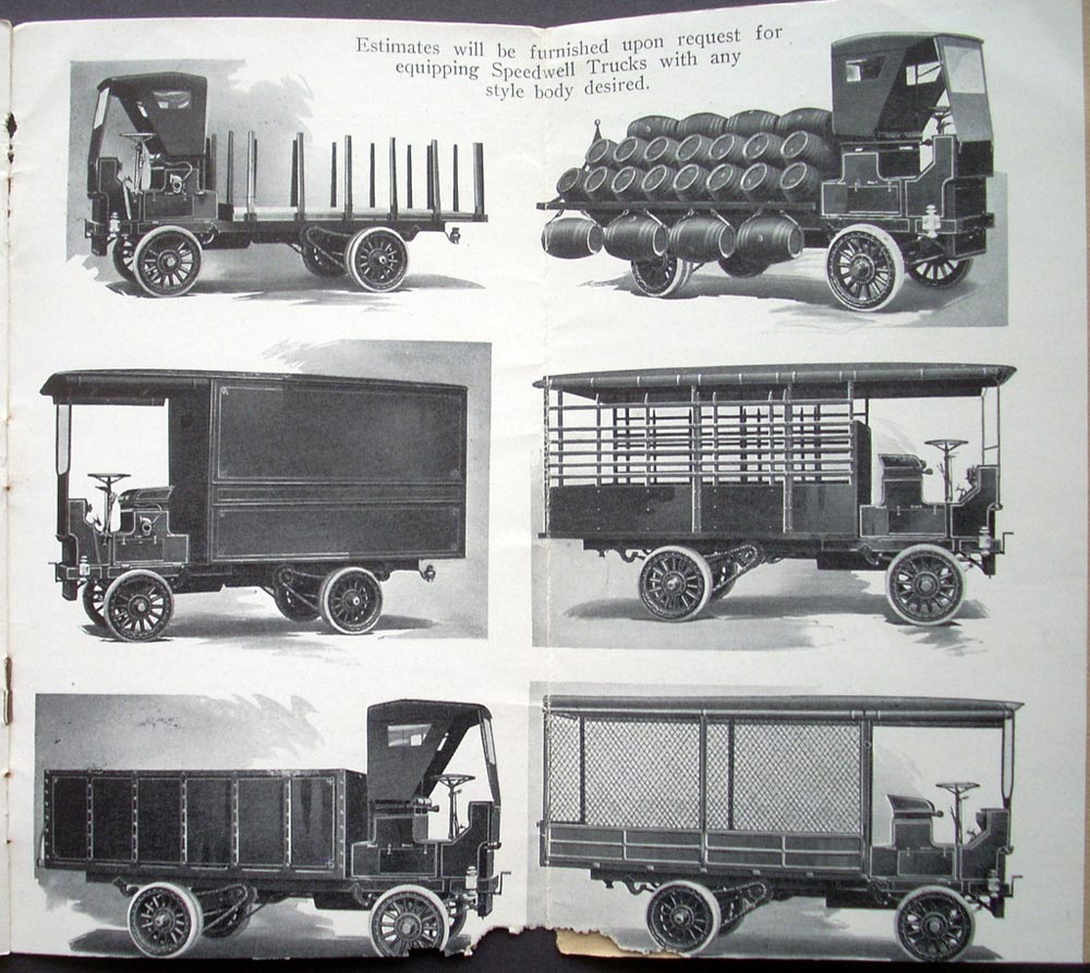 1913 1914 Speedwell Motor Trucks 2 4 6 Ton Dealer Pocket Sales Brochure Original