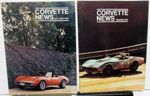 1970 1971 Corvette News Magazine Pair Chevy Vette Enthusiast Articles History