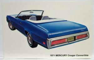 1971 Mercury Postcard Lot Cougar Cyclone