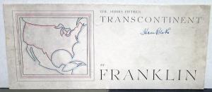1931 Franklin Series Fifteen Transcontinent Automotive Sales Leaflet Original