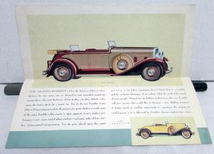 1931 Franklin Series Fifteen Transcontinent Automotive Sales Leaflet Original