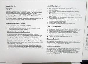 1996 Pontiac Comp TA & FireHawk Limited Edition Firebirds By SLP Data Cards