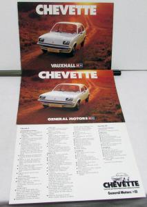 1976 General Motors Foreign Dealer Chevette Brochures French Dutch Text Vauxhall