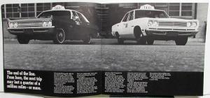 1969 Plymouth Belvedere Fury Dealer Taxi Sales Brochure Cabs