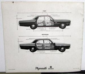 1969 Plymouth Belvedere Fury Dealer Taxi Sales Brochure Cabs